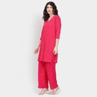 Ladies' Kurta, रानी (फ्यूशिया), small image number null
