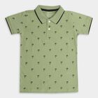 Boys' 100% Cotton Half Sleeves T-Shirt, Olive, small image number null