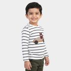 Boys Navy Blue Crew Neck Regular T-Shirt, नेवी ब्लू, small