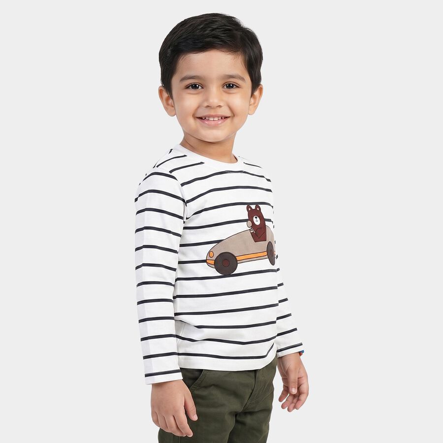 Boys Navy Blue Crew Neck Regular T-Shirt, नेवी ब्लू, large