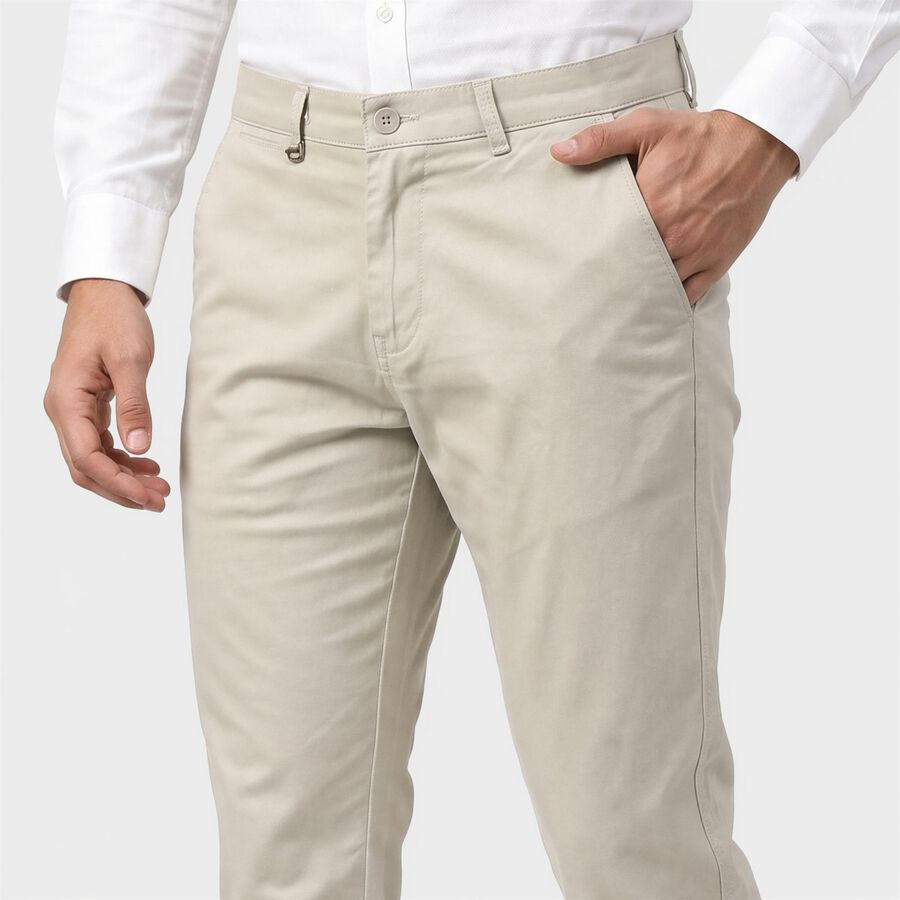 Men's Silver Chino Trousers, सिल्वर, large