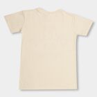 Boys' Half Sleeves T-Shirt , Beige, small