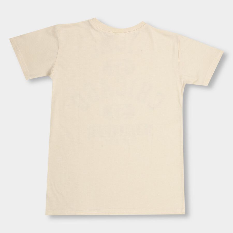 Boys' Half Sleeves T-Shirt , Beige, large