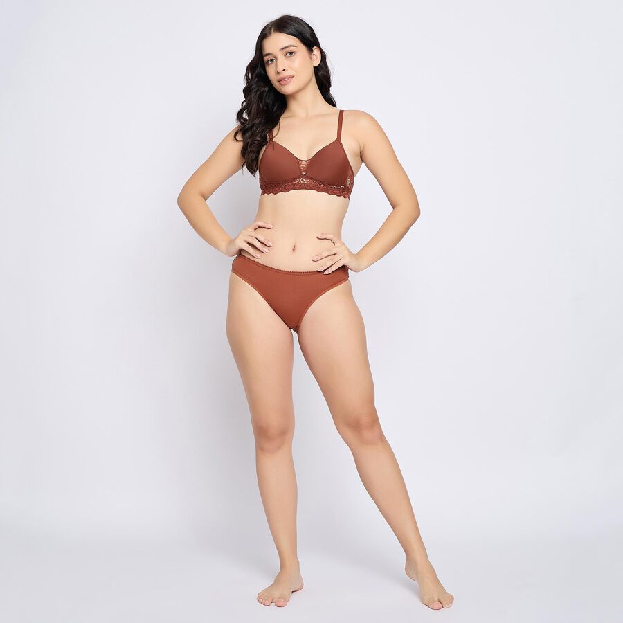 Ladies' Bra, Brown, large image number null