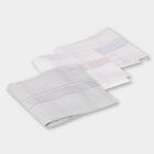 Men's Grey Cotton Handkerchief Set, हल्का ग्रे, small image number null
