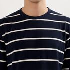 Men's Deep Midnight Navy Blue Crew Neck Casual Full Sleeve T-Shirt , Navy Blue, small image number null