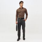 Men's Rich Chocolate Brown Classic Collar Formal Shirt, Brown, small image number null
