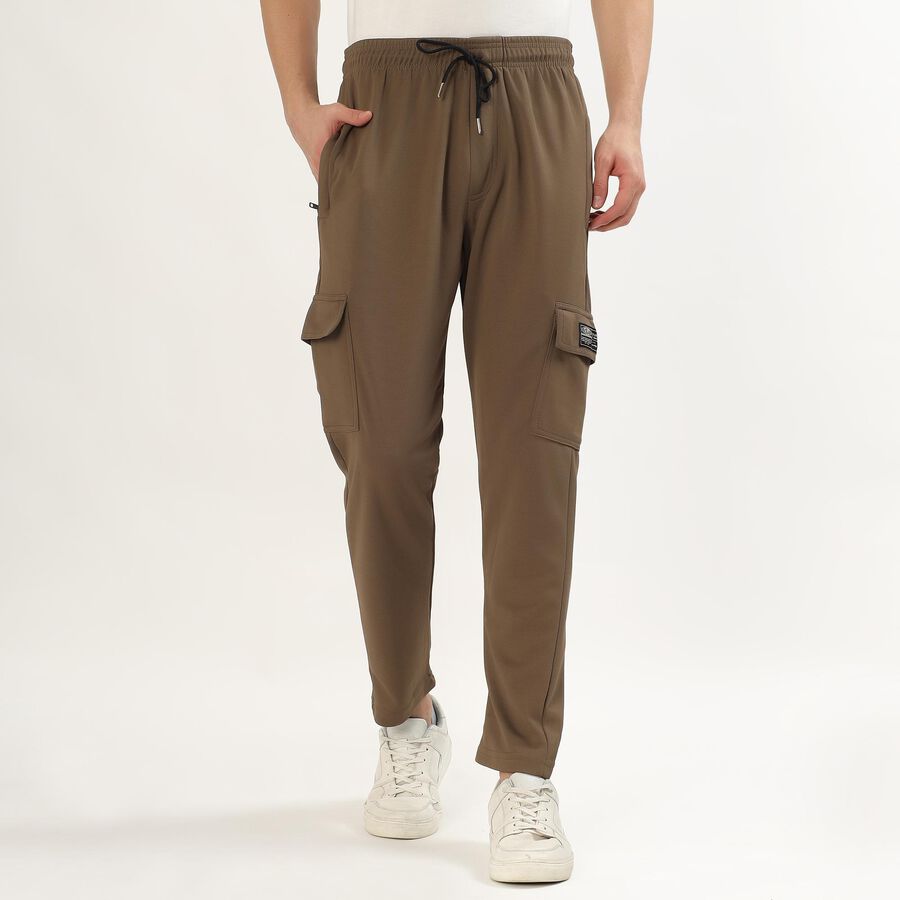 Men's Muted Brown Cargo Jogger, Brown, large