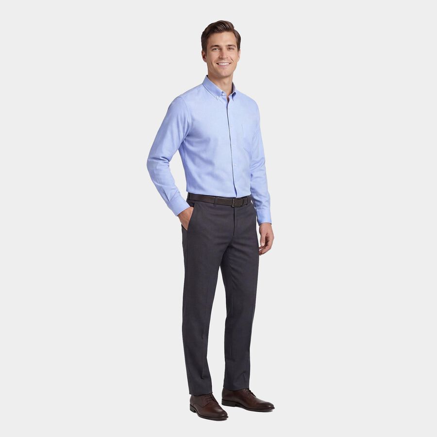 Men's Light Blue Spread Collar Classic Formal Shirt, हल्का नीला, large