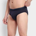 Men's 100% Cotton Briefs, Navy Blue, small