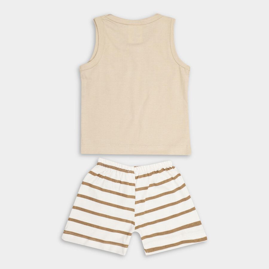Infant Boys' 100% Cotton Baba Suit , Beige, large image number null