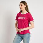 Ladies' Round Neck T-Shirt , रानी (फ्यूशिया), small
