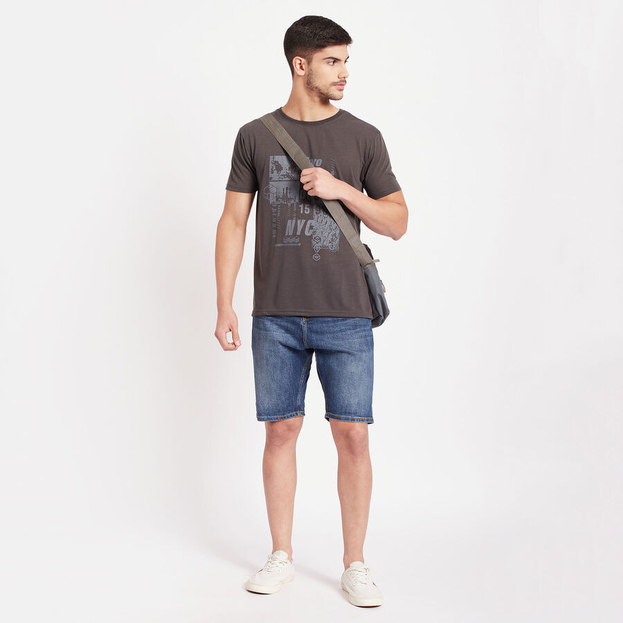 Round Neck T-Shirt, Dark Grey, large image number null