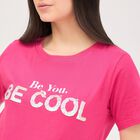 Ladies' 100% Cotton Round Neck T-Shirt, रानी (फ्यूशिया), small image number null