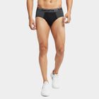 Men's Charcoal Regular Fit Cotton Blend Briefs, Charcoal, small
