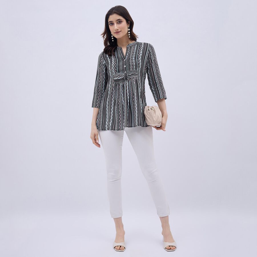 Ladies' Kurta, Black, large image number null
