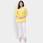 Ladies' 100% Cotton Kurti, Yellow, small