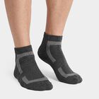 Men's Ankle Length Pack of 3 Socks ( Grey, White, Black ), काला, small