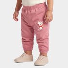 Infants' Pink Regular Fit Cartoon Printed Cotton Pyjama, Pink, small