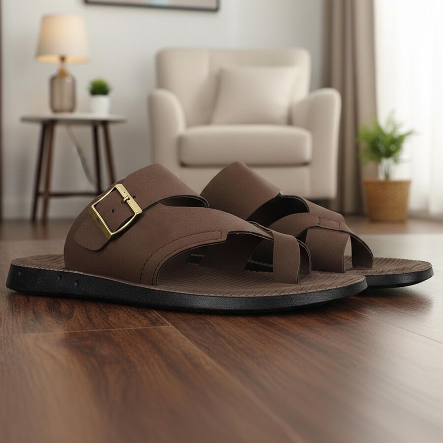 Men's Sandal, Brown, large