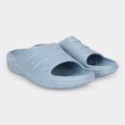 Men's Light Blue Slip-On Slide Sandals, नीला, small