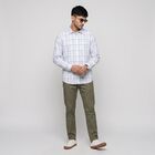 Men's Light Blue Cotton Long Sleeve Collar Shirt, हल्का नीला, small