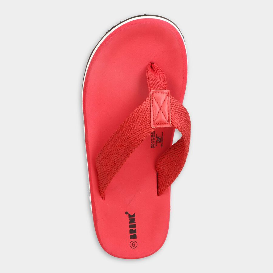 Men's Slippers, Red, large image number null