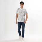 Men's 100% Cotton Round Neck Half Sleeves T-Shirt , White, small image number null