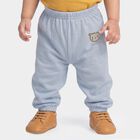 Infants' Light Blue Jogger Fit Bear Print Cotton Pyjama, Light Blue, small