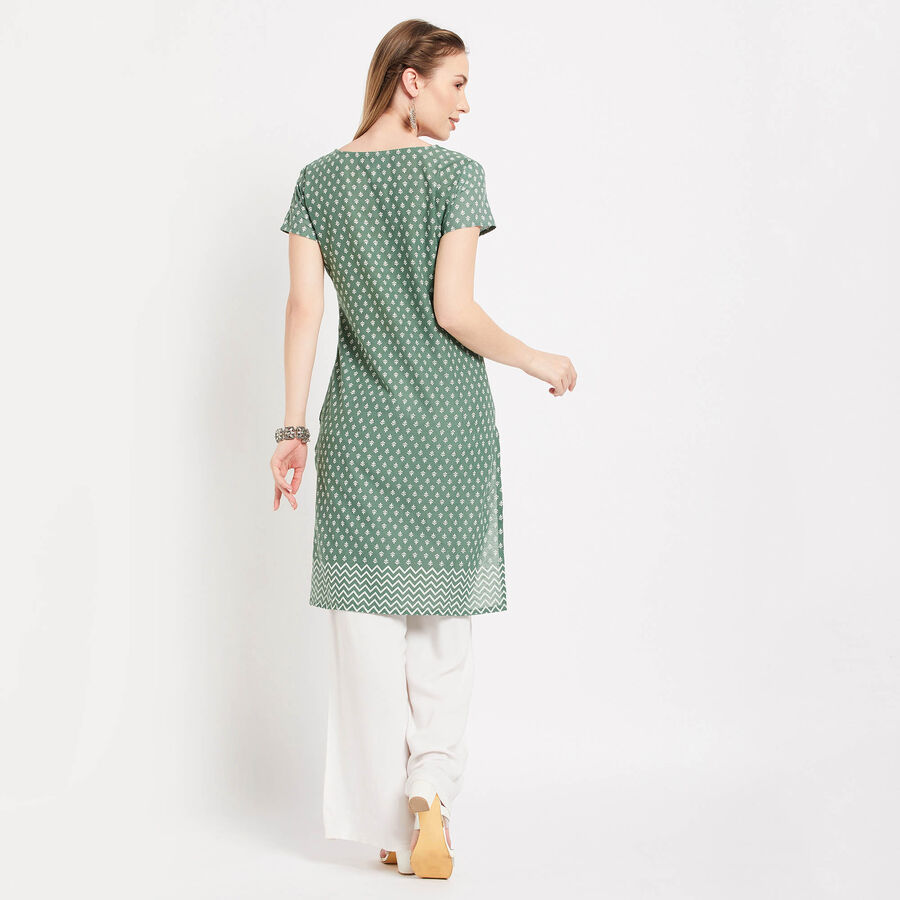Cotton Straight Kurta, Olive, large image number null