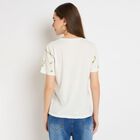 Ladies' Round Neck T-Shirt, Off White, small image number null