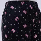 Women's Jet Black Relaxed Fit Floral Print Harem Pants, काला, small image number null