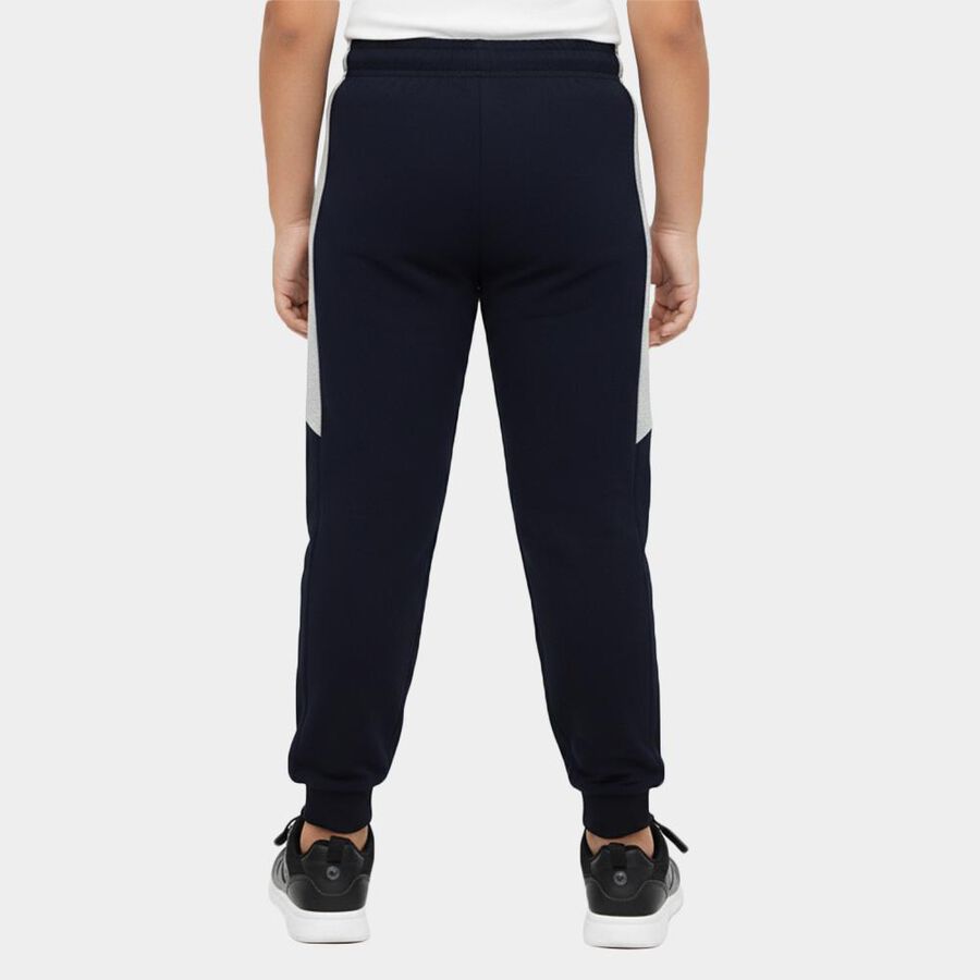 Boys' Navy Blue Regular Fit Graphic Printed Jogger Pyjama, नेवी ब्लू, large