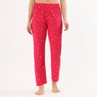 Women's Muted Charcoal Gray Relaxed Fit Solid Pyjama, Fuchsia, small