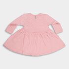 Infants' Soft Pink Polka Dot and Bird Print Long Sleeve Frock, हल्का गुलाबी, small image number null