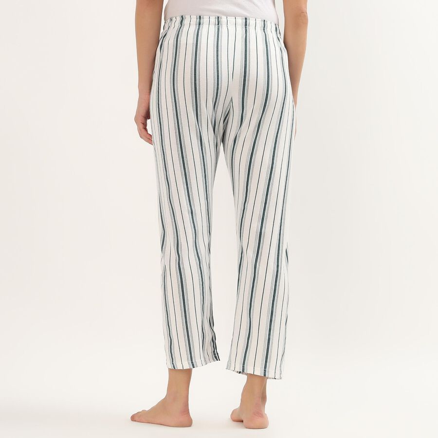 Women's Light Grey Relaxed Fit Cotton Blend Pyjama, मध्यम नीला, large