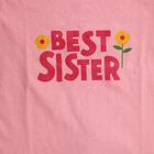 Girls' Pink Cotton Crew Neck Printed Top and Shorts Set, हल्का गुलाबी, small