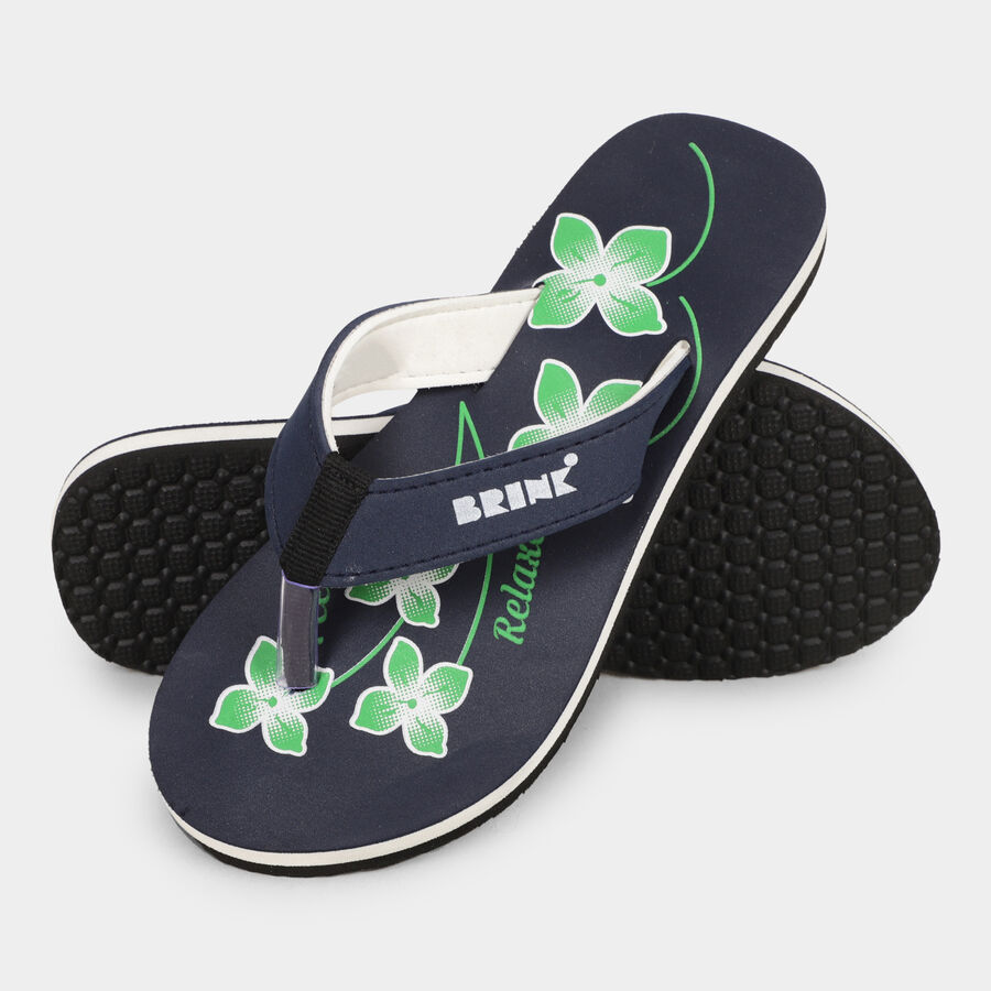 Ladies' Slippers, Navy Blue, large image number null