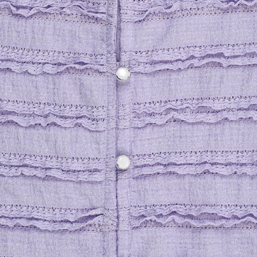 Girls' Soft Lavender Round Neck Casual T-Shirt, लाइलेक, large image number null