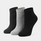 Men's Ankle Length Pack of 3 Socks ( Grey, Charcoal, Black ), चारकोल, small