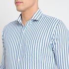 Men's Formal Shirt, मध्यम नीला, small image number null