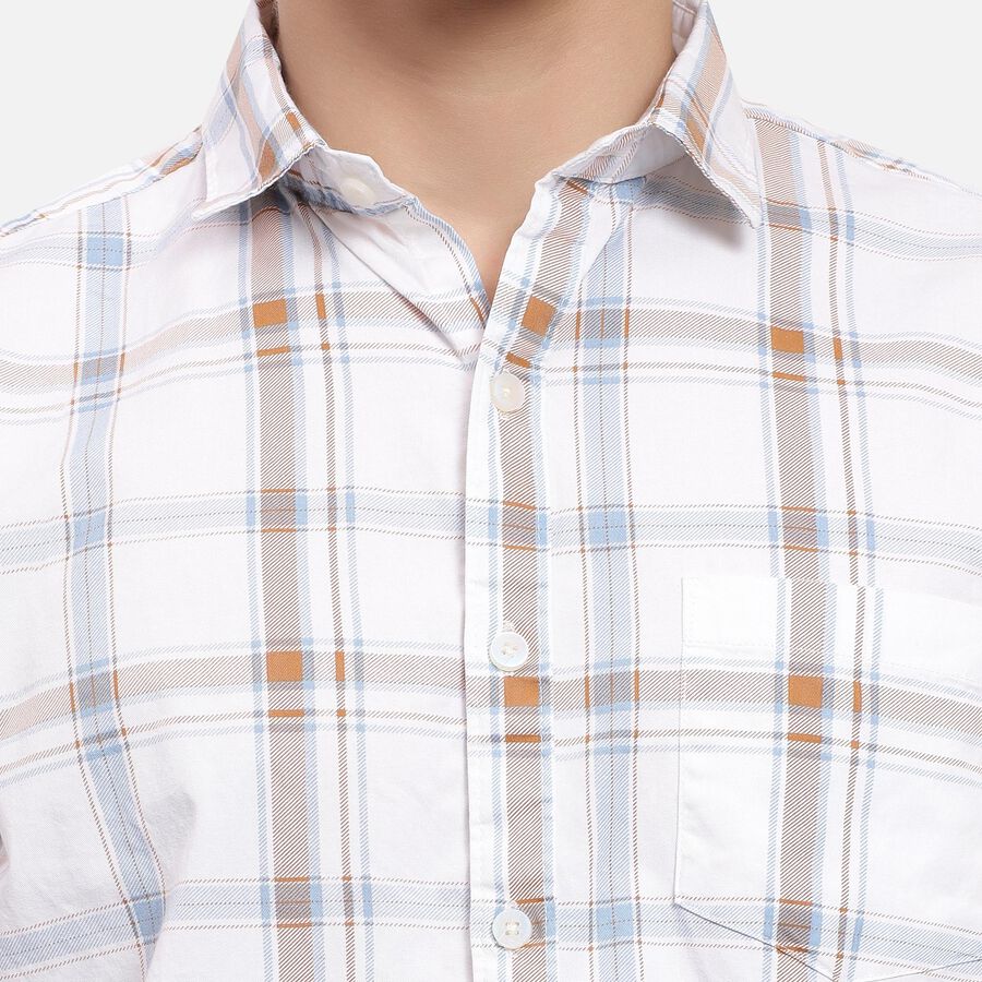Men's 100% Cotton Casual Shirt , Beige, large image number null