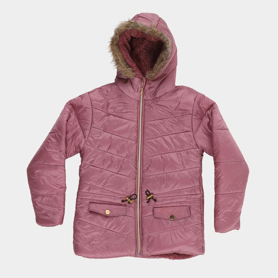 Girls' Jacket, वाइन, large image number null