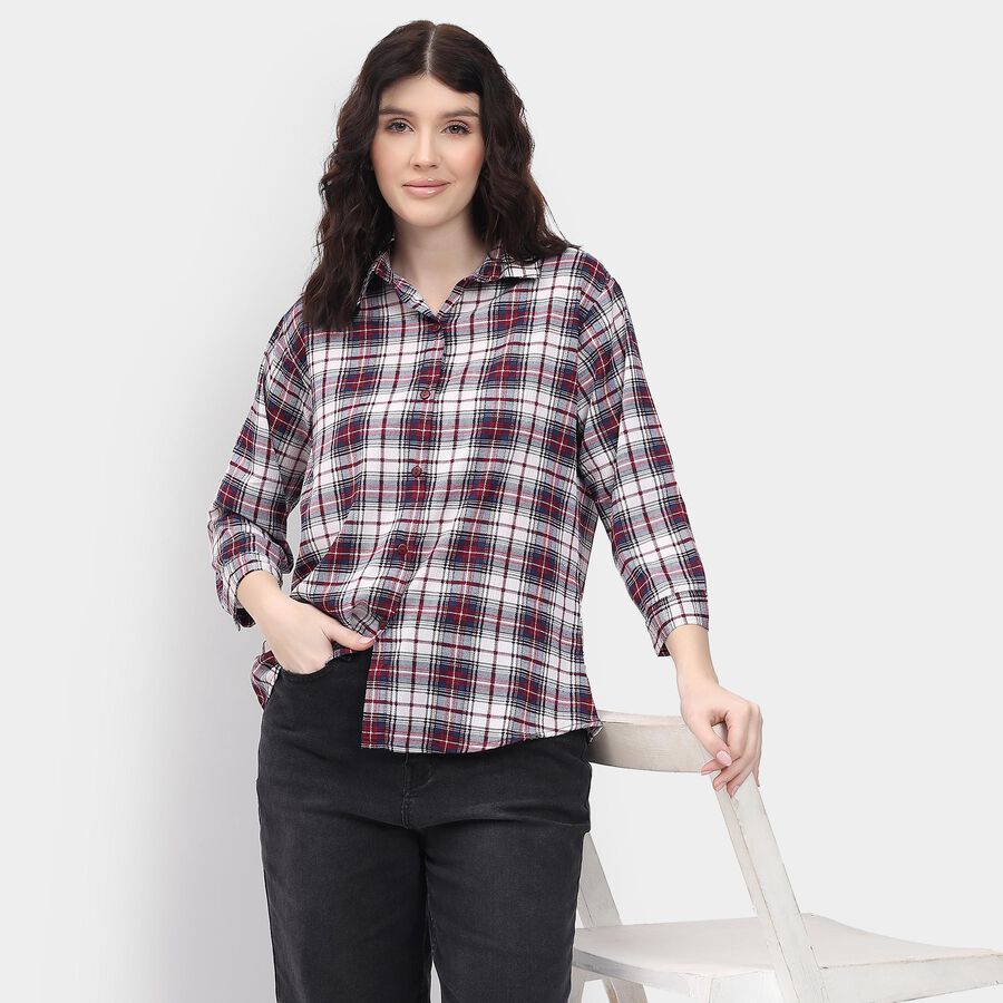 Ladies' Shirt, वाइन, large