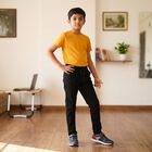 Boys' Black Drawstring Jeans, काला, small