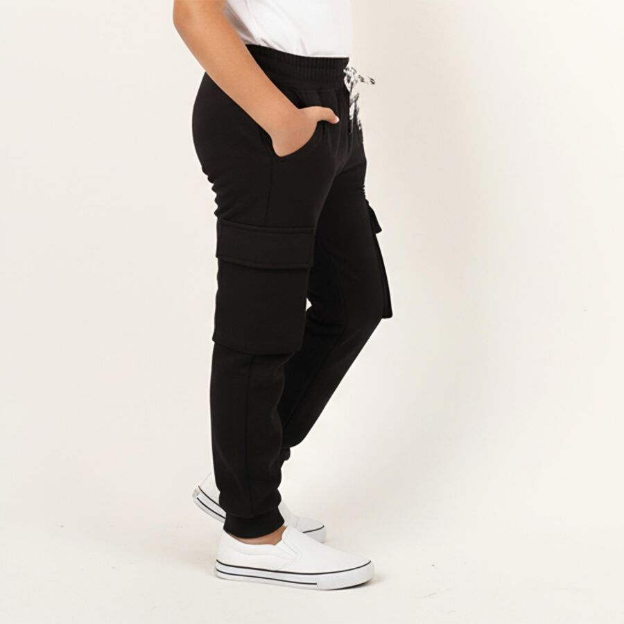 Boys' Winter Pyjama, Black, large image number null