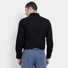 Men's Jet Black Cotton Regular Collar Formal Shirt, काला, small image number null