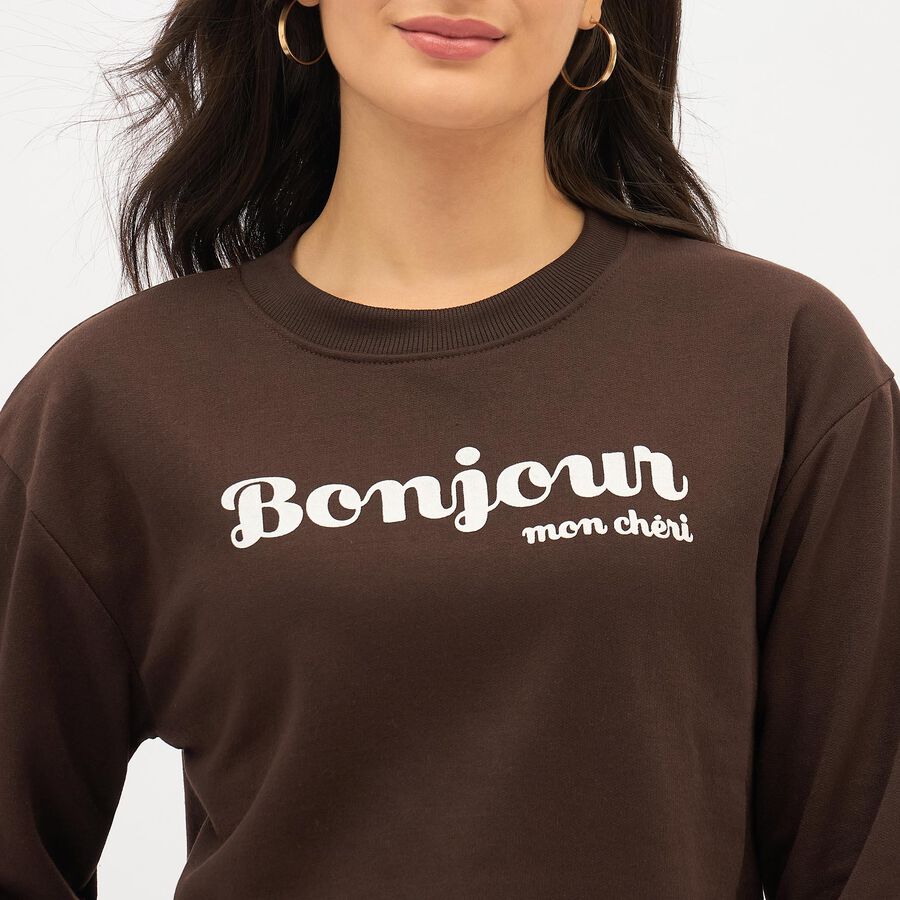 Ladies' Sweatshirt, भूरा, large image number null