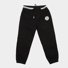 Boys' Black Regular Fit Drawstring Jogger Trousers, Black, small