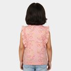 Girls Pink Cotton Round Neck Regular T-Shirt, गुलाबी, small